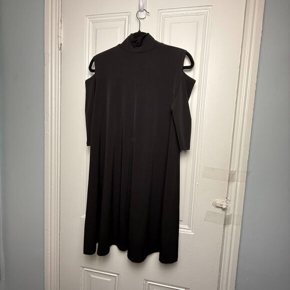 Set of 2: Clara Sun Woo Mini Dresses Womens Small Olive Green Black Mockneck - Picture 6 of 12